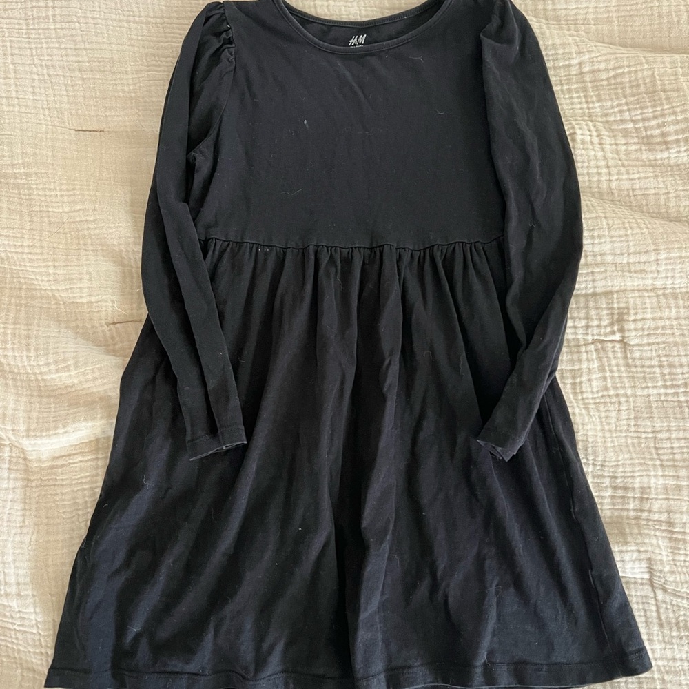 H&M Kids Long Sleeve Black Dress